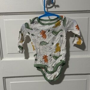 Dinosaur Print Kids Bodysuit - Green, Orange, Yellow